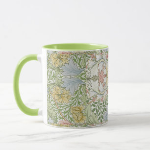 Taza William Morris Vintage Myrtle Verde Rosa Floral