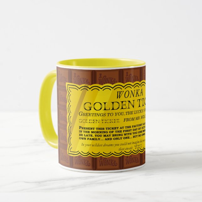 Taza Willy Wonka Golden Ticket (Anverso izquierdo)