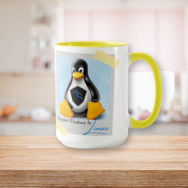 Taza Windows Kali Linux Tux actualizado (Upgraded Windows Kali Linux Tux Mug)