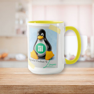 Taza Windows Manjaro Linux Tux actualizado