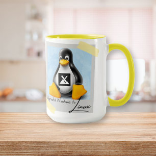 Taza Windows MX Linux Tux actualizado