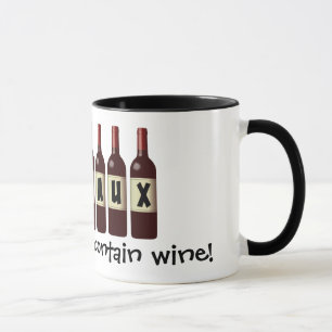 Taza Wineaux Wine Bottles Lineup: Puede contener vino