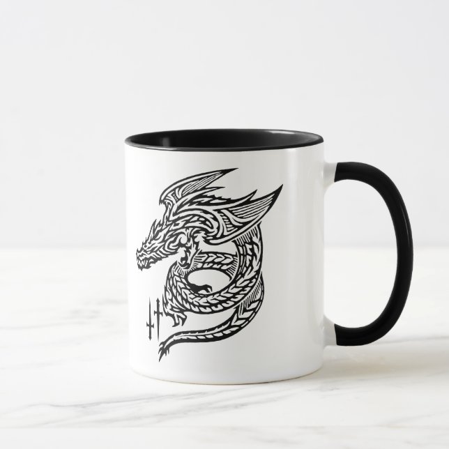 Taza Wing Dragon 11 oz Ringer Mug (Derecha)