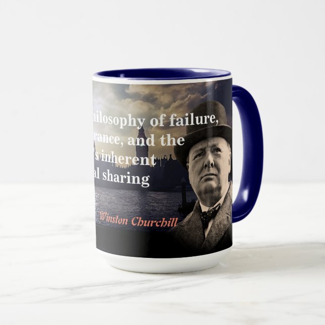 Taza Winston Churchill Cita Sobre El Socialismo (Anverso derecho)