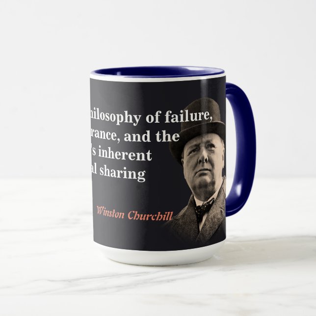 Taza Winston Churchill Cita Sobre El Socialismo (Anverso derecho)