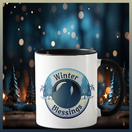 Taza Winter Blessing Wolf y Moon Badge