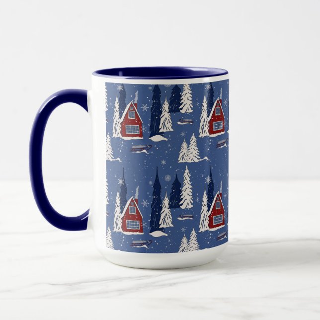 Taza Winter Cabin Dos-Tones 15 oz Mug (Izquierda)