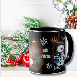 Taza Winter Magic snowman Hot Cocoa mug