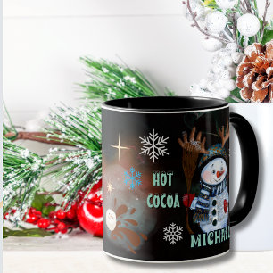 Taza Winter Magic snowman Hot Cocoa mug