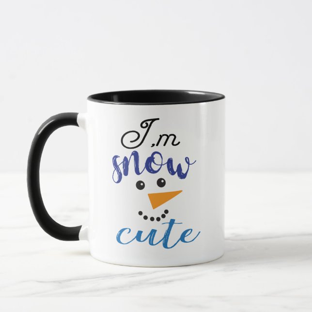 Taza Winter Snowman Soy un regalo gracioso de la nieve (Izquierda)
