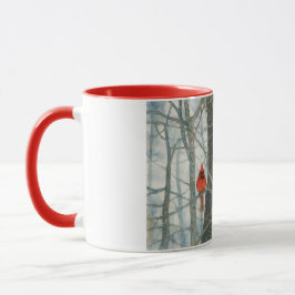 Taza Winter Watercolor Cardinals