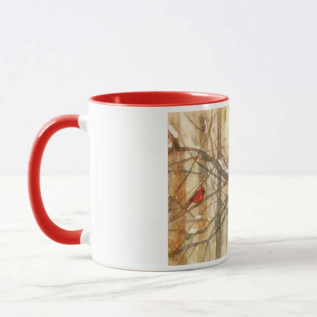 Taza Winter Watercolor Cardinals (Izquierda)