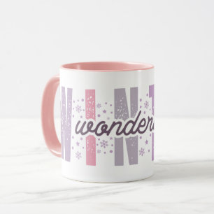 Taza Winter Wonderland - Arte de tipografía festiva