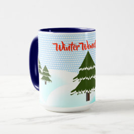 Taza Winter Wonderland Evergreen Trees