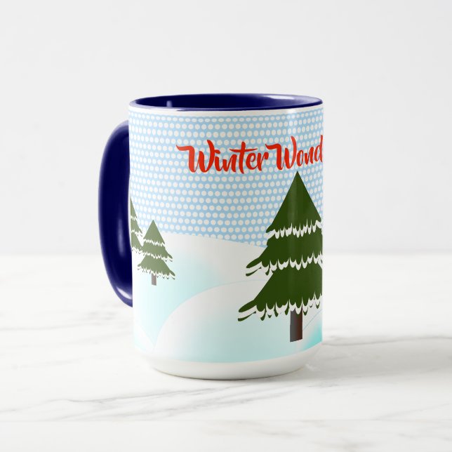 Taza Winter Wonderland Evergreen Trees (Anverso izquierdo)