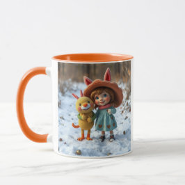 Taza „Winterfreunde – Magische Freundschaft im Schnee“