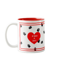 Taza Wirehaired de los corazones del Dachshund