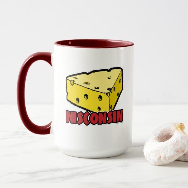 Taza Wisconsin Cheese Wedge (Con donut)