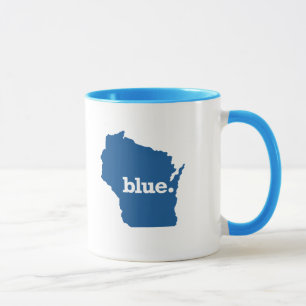TAZA WISCONSIN ESTADO AZUL