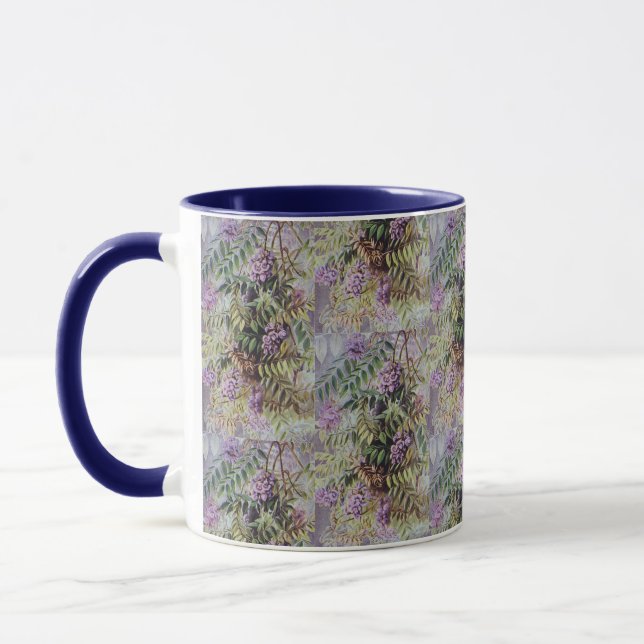 Taza Wisteria estadounidense vintage Morple Flowers Flo (Izquierda)