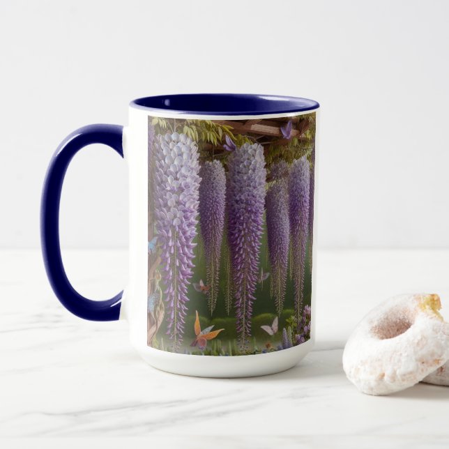 Taza Wisteria Floral Purple (Con donut)
