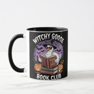 Taza Witch Goose Book Club Spooky Halloween Animal