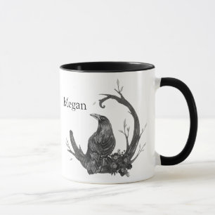 Taza Witchy Wicca Pagan Crow Raven