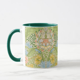 Taza Wm Morris Myrtle Floral Arte Nouveau Pastel