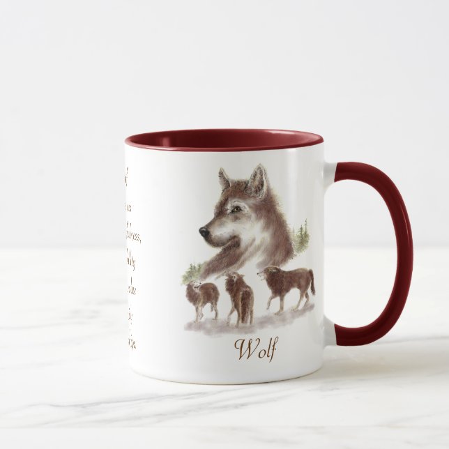 Taza Wolf Animal Totem (Derecha)