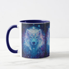 Taza Wolf Blau magischer Sternenhimmel