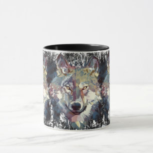 Taza Wolf Coffee Mug - Polígono de Lobo Retro