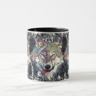 Taza Wolf Coffee Mug - Polígono de Lobo Retro