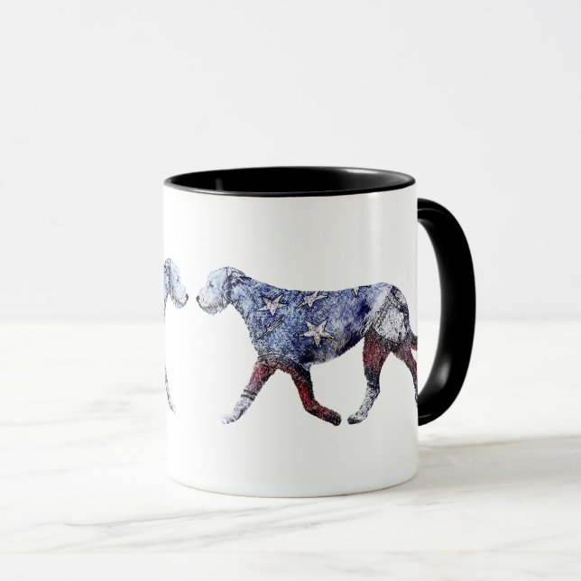 Taza Wolfhound irlandés patriótico (Anverso derecho)
