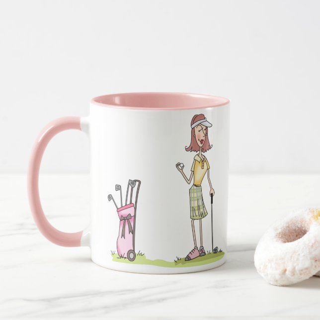 Taza Woman Golfer (Con donut)