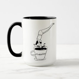 Taza woman swimming in coffee cup