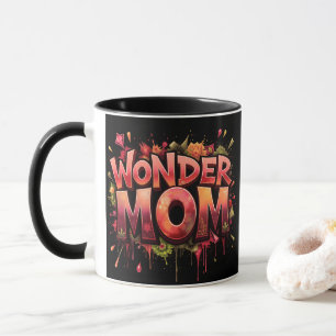 Taza Wonder Mom cita Flores en el Día de la Madre