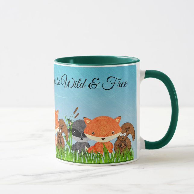 Taza Woodland Creations Fox Raccoon Squirrel Coffee Mug (Derecha)
