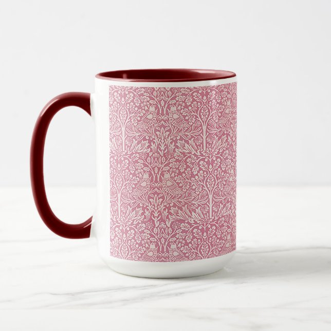 Taza Woodland deja el patrón del conejo rosa William Mo (Izquierda)