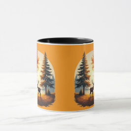 Taza Woodland Stag Deer Autumn Mug