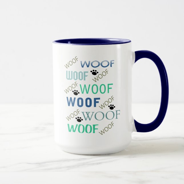 Taza WOOF All Over Coffee Mug (Derecha)