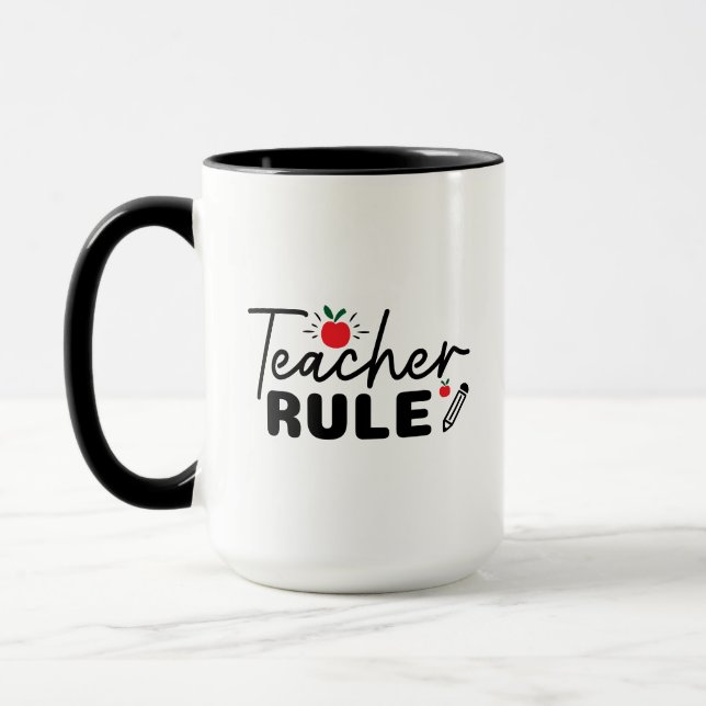 Taza Wordart Regla del Profesor (Izquierda)