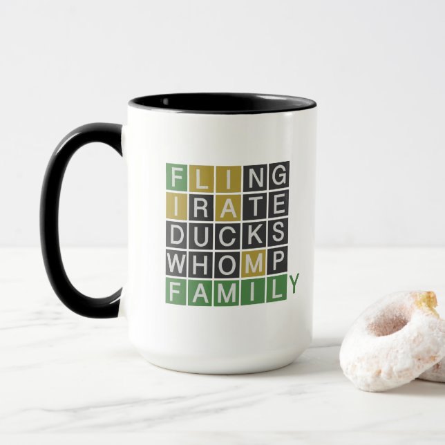 Taza Wordle Family Mug (Con donut)
