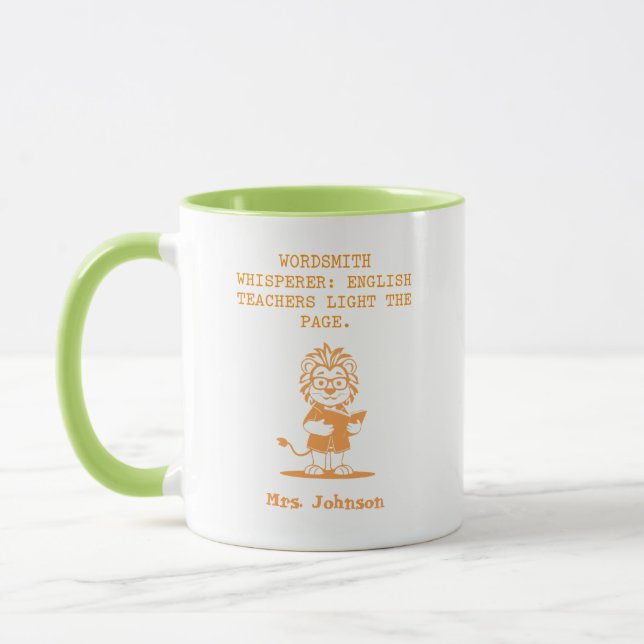 Taza Wordsmith Whisperer English Teacher Design (Izquierda)