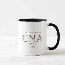 Taza World’s Kindest CNA Floral Christmas