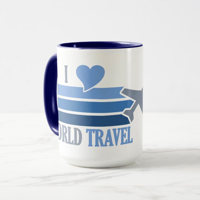 Taza World Travel mug - elegir estilo y color (Anverso izquierdo)