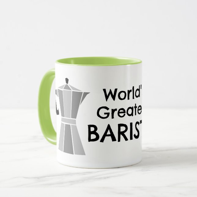 Taza World's Greatest Barista Moka Pot Coffee Mug (Anverso izquierdo)
