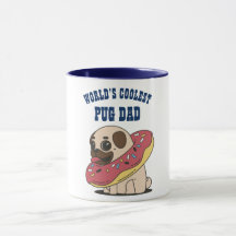 Worlest Coolest PUG DAD - Funny dog Donut personal