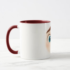 Taza Worried blue eyes – anxious big mood face