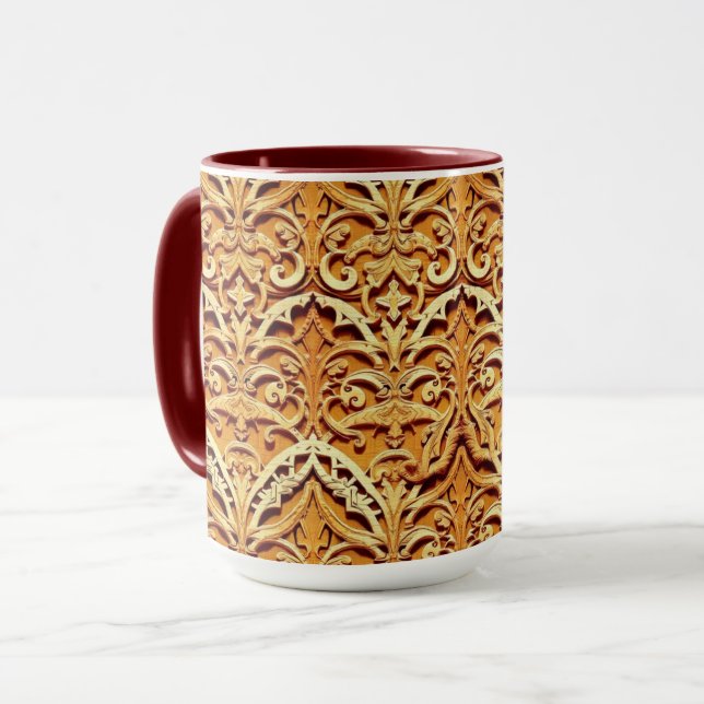 Taza Woven Islamic Motif Mug | Tactile Earth Tones (Anverso izquierdo)