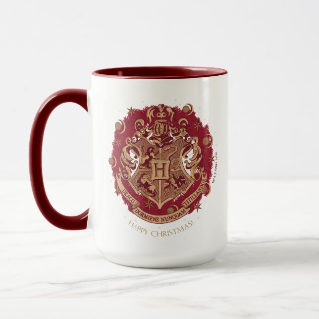 Taza Wreath de vacaciones Escudo Red HOGWARS™ (Izquierda)